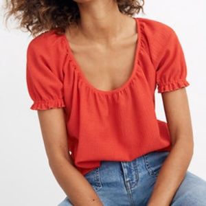 NWT Madewell Texture & Thread Peasant Top …
